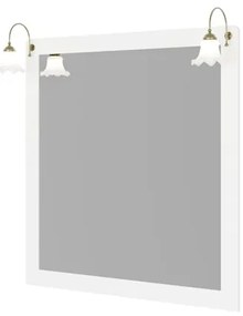 Specchio con illuminazione integrata bagno rettangolare ROMANTICA L 100.6 x H 105 x P 1.6 cm bianco