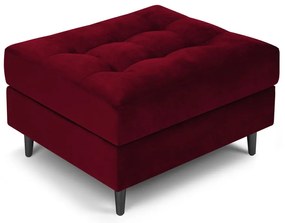 Poggiapiedi in velluto rosso Santo - Milo Casa