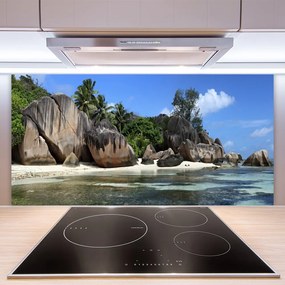 Pannello cucina paraschizzi Paesaggio marino roccioso 100x50 cm