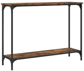 Tavolino consolle rovere fumo 101x30,5x75 cm legno multistrato