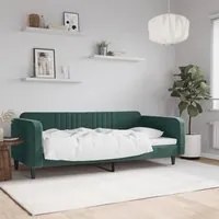 Letto da Giorno Verde Scuro 90x200 cm in Velluto 354088