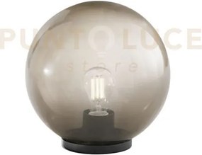 Lumetto polly sfera grigio montatura nera 1 luce attacco e27 ip44 3...