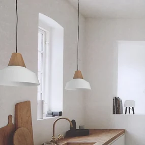 Lampadario Natura Kon verde paralume verde E27 Ø50cm LUMICOM
