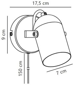 Nordlux - Faretto da parete LOTUS 1xE14/40W/230V