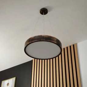 Brilagi - Lampadario LED su cavo CARVALHO SMOKEY 3xE27/60W/230V rovere Ø 47,5 cm