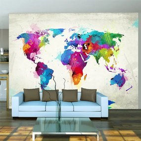 Fotomurale  The map of happiness  Colore Bianco, Dimensioni e Misure 250x193