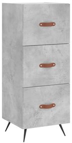 Credenza Grigio Cemento 34,5x34x180 cm in Legno Multistrato