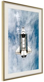 Poster  Shuttle Flight  Cornice Quadri Cornice d'oro con passe-partout, Larghezza x Altezza Home decor 20x30