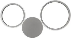 Applique 25x36 cm POIS in metallo verniciato Silver