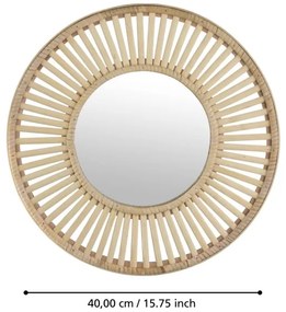 Eglo 425037 - Specchio da parete MITSUKE diam. 40 cm bambù