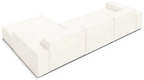 Divano angolare beige in tessuto bouclé (angolo destro) Jodie - Micadoni Home