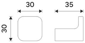 NIMCO MAC 29054-90 - Gancio a muro MAYA opaco nero