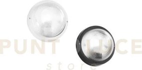 Applique turtle nera tonda liscia in vetro ip54 1 luce attacco e27 ...