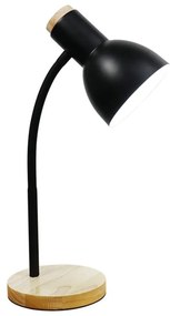 Zuma Line SM-W02-BL - Lampada da tavolo 1xE27/40W/230V nero/quercia