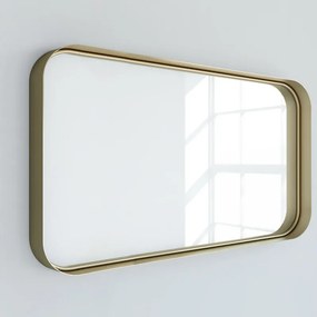 Specchio Kende rettangolare in alluminio oro antico 120 x 75 cm