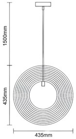 Lampadario in legno su cavo 1xE27/60W/230V Ø 43,5 cm massello/impiallacciato/faggio/legno di hevea