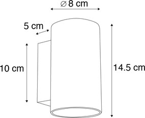 Lampada da parete di design intelligente nera incl. 2 Wifi GU10 - Sandy