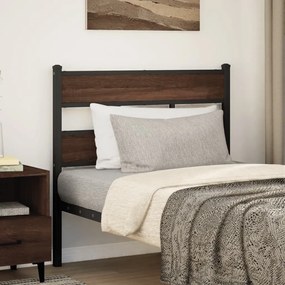 Testiera Rovere Marrone 107 Cm İn Acciaio E Truciolato /