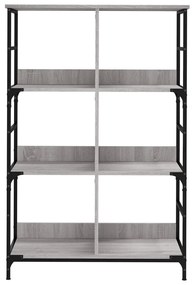 Libreria grigio sonoma 78,5x33x117,5 cm in legno multistrato