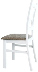 Sedia da pranzo NATE bianco/marrone