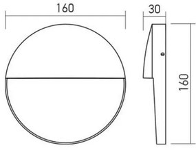 Redo 90477 - Applique a LED da esterno LANDER LED/6W/230V IP54 antracite