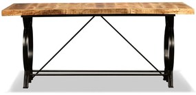 Tavolo da pranzo in legno massello di mango grezzo 180 cm