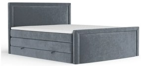 Letto boxspring grigio scuro con contenitore 180x200 cm Lavenda – Maison de Rêve