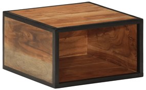 Comodino A Parete 35x35x20 Cm İn Legno Massello Di Acacia /