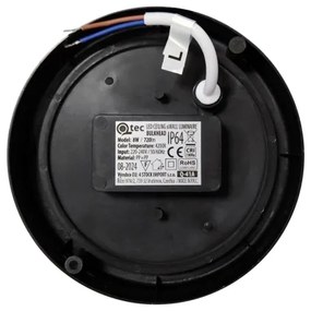 Plafoniera LED da esterno 8W/230V 4200K diam. 14 cm IP64 nera