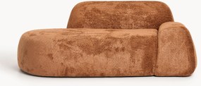 Divano 2 posti con chaise longue in teddy bouclé Wolke