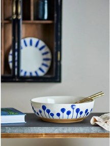 Ciotola bianca/blu in ceramica ø 28 cm Linora – Bloomingville