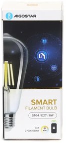 Lampadina LED dimmerabile FILAMENT ST64 E27/6W/230V 2700-6500K Wi-Fi - Aigostar