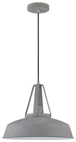 Lampada a sospensione su cavo RYAN 1xE27/60W/230V grigio