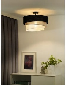 Duolla - Lampadario a plafone TRIO 1xE27/15W/230V diametro 45 cm nero/grigio/bianco