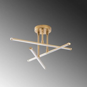 Plafoniera LED in oro 26x51 cm Ledflower - Opviq lights