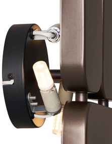 Lampada da parete di design bronzo a 3 luci - Planes