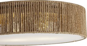 Plafoniera Japandi naturale con paralume 38cm 2 luci - Luz