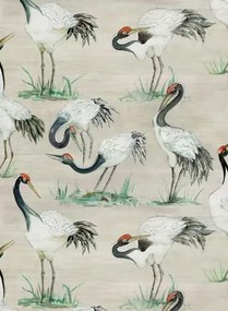 Vogel Tapete Cranes von Osborne & Little - Linen