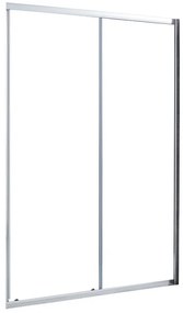 Porta doccia scorrevole L 137-140 cm x H 185 cm per nicchia in vetro trasparente SP. 4 mm, profilo lucido cromo, serie Essential