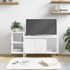 Mobile Porta Tv Bianco 100x35x55 Cm İn Legno Multistrato /
