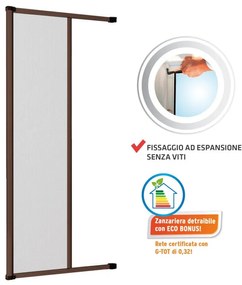 Zanzariera avvolgibile MEDAL Bazar SunScreen per portafinestra L 160 x H 250 cm marrone reversibile riducibile