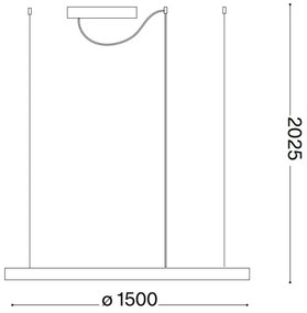 Ideal Lux - Lampadario LED a sospensione con cavo ORACLE SLIM LED/29W/230V 2700K Ø 50 cm nero