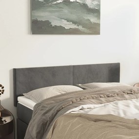 Testiere 2 Pz Grigio Scuro 72x5x78/88 Cm İn Velluto /