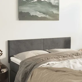 Testiere 2 Pz Grigio Scuro 72x5x78/88 Cm İn Velluto /