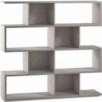 Libreria modulare 4 piani 150x37x144H cm in kit colore Cemento