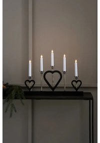 Markslöjd 705938 - Candelabro natalizio MELISSA 5xE10/3W/230V nero/ottone