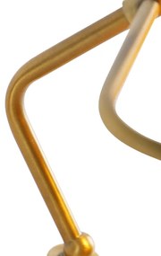 Lampada da tavolo classica da notaio in bronzo con vetro ambrato - Banker