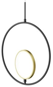 Aigostar - Lampadario LED a sospensione con filo LED/15W/230V 6500K nero/oro