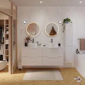 Colonna per mobile bagno Neo SENSEA 2 ante P 35 x L 30 x H 154 cm bianco