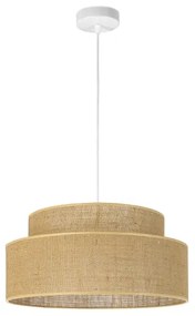 Lampadario a sospensione con filo BOHO 1xE27/60W/230V diametro 40 cm beige